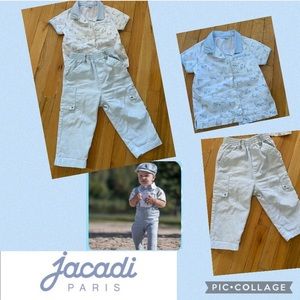 L2-1 Jacadi 2ps outfit Baby blue | 18-24mos | spring or summer outfit